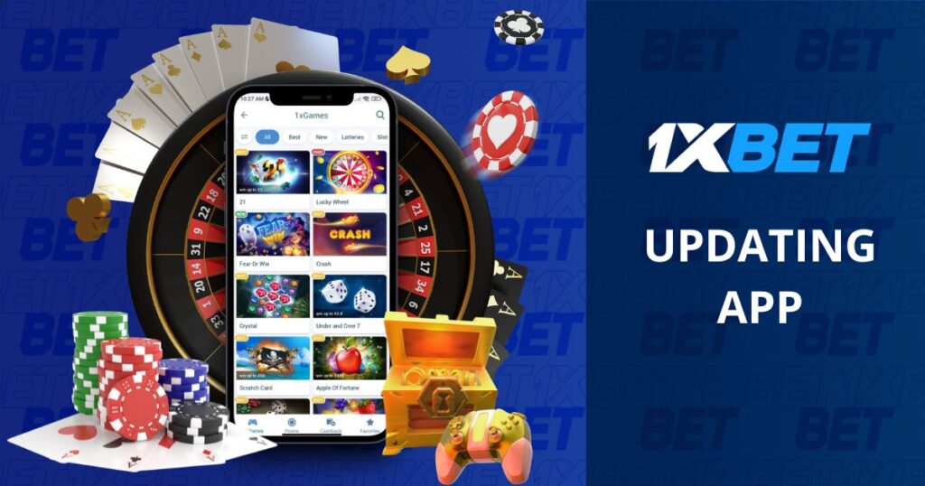 Updating the 1xBet app on an iPhone